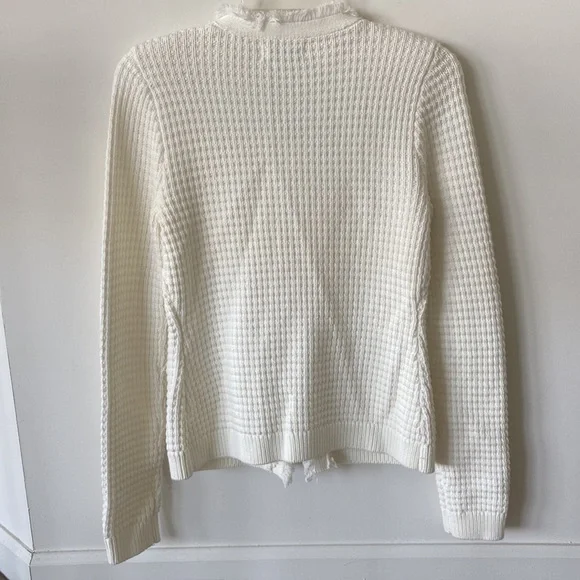 “Express” ivory, textured, embellished button sweater/blazer; size XS; NWOT - Picture 8 of 13